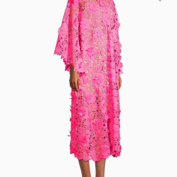 La Vie Style House 3D Maxi Kaftan, Hot pink, ONE Size fits most - Picture 2 of 10